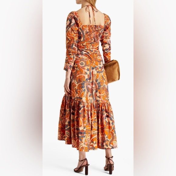 A.L.C Paisley Print Cotton Long Dress Size 2 - Picture 2 of 14